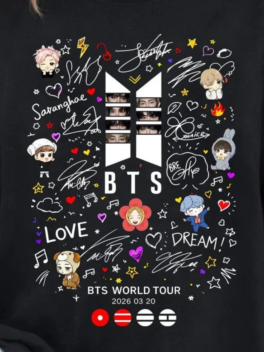 BTS World Tour 2026 Concert Shirt, Bangtan Kpop Army T Shirt 249 - Picture 2 of 4
